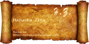 Haluska Zita névjegykártya